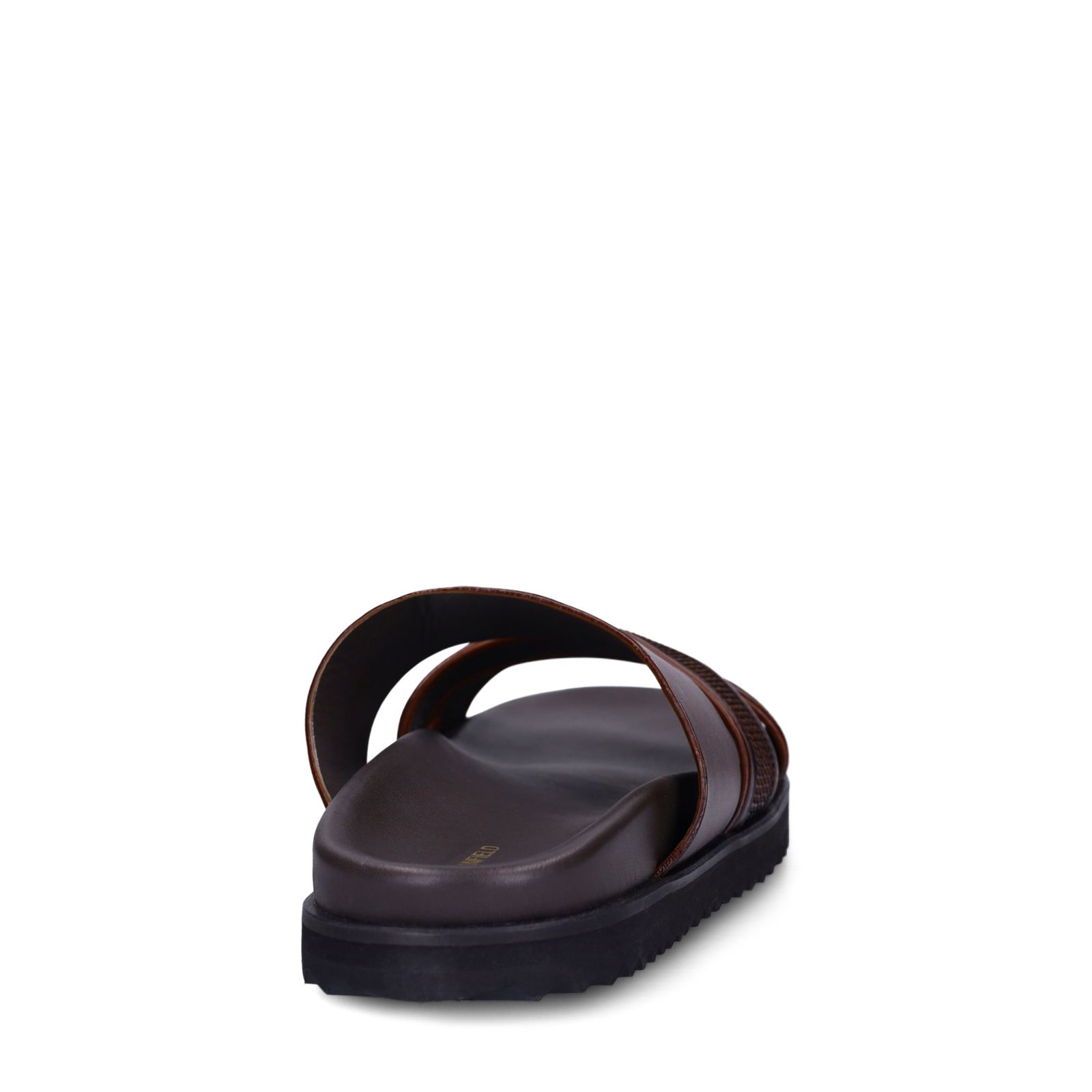 Bruine leren slippers