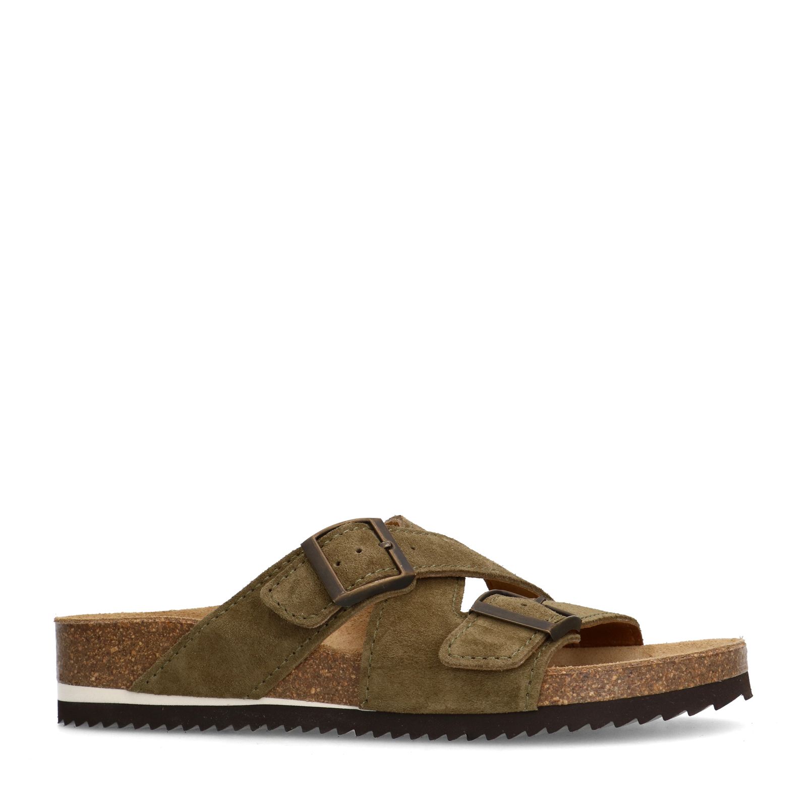Groene suède slippers