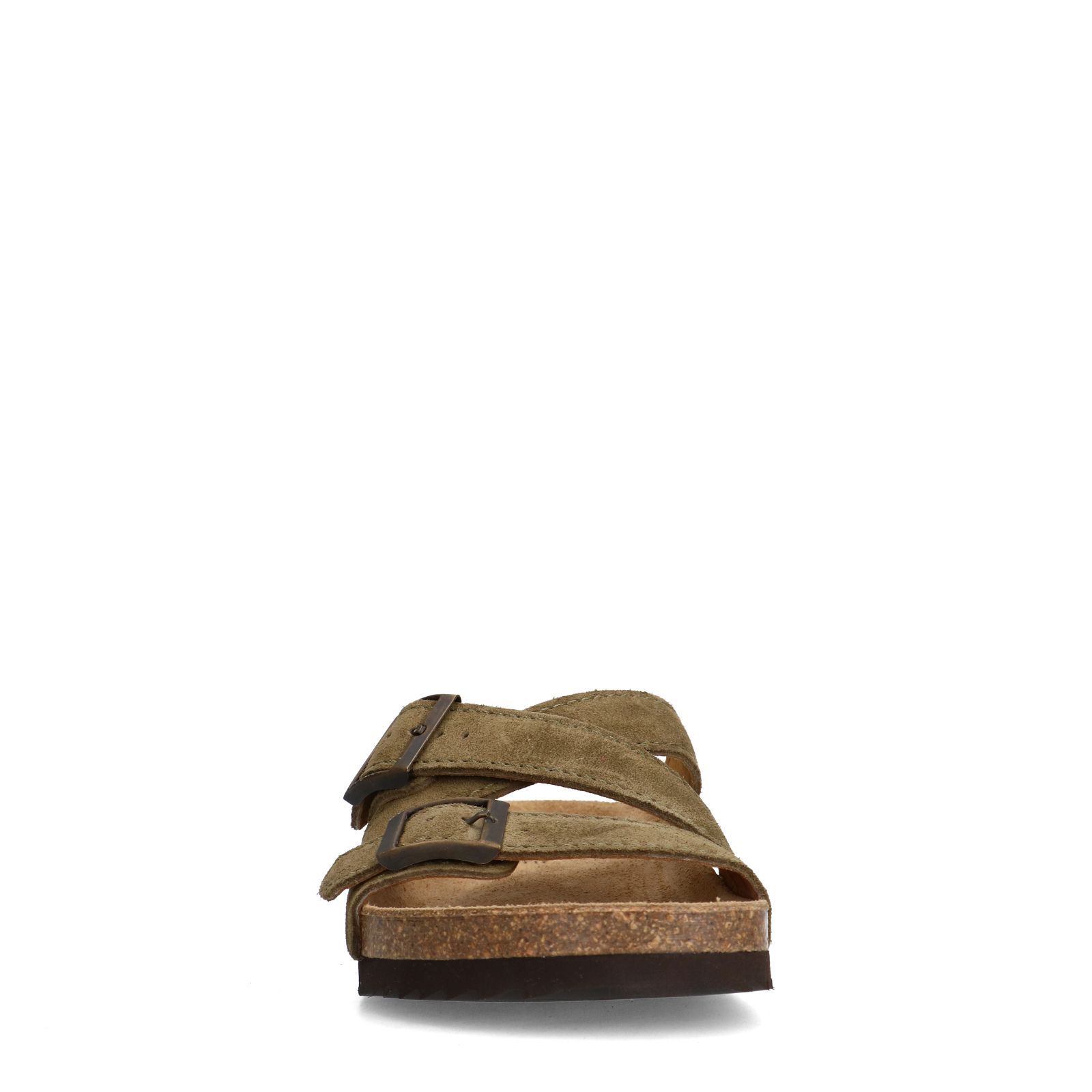 Groene suède slippers