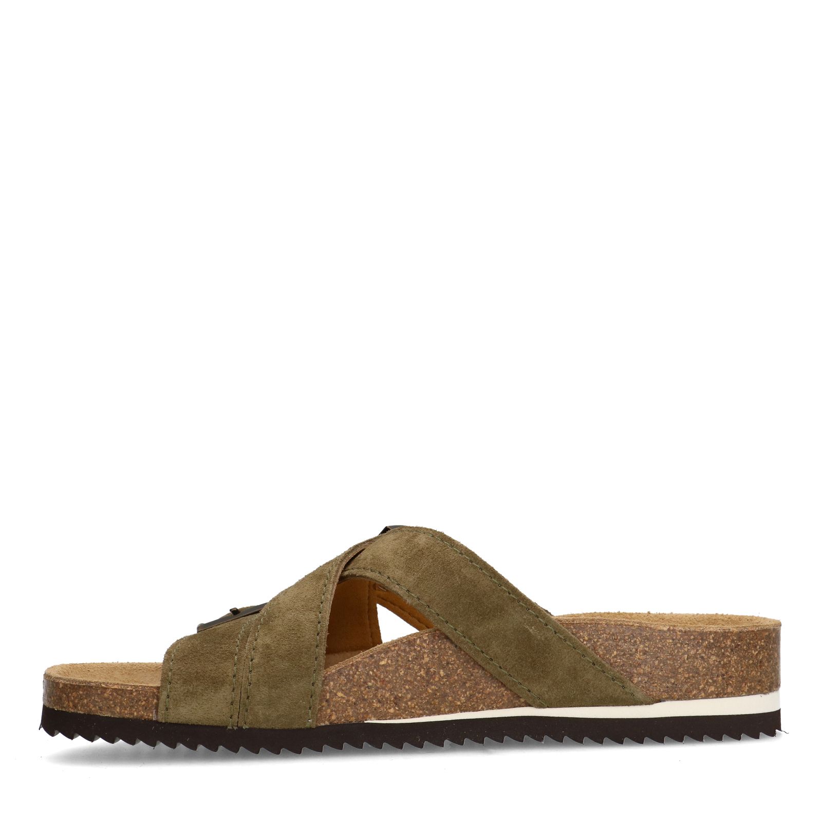 Groene suède slippers