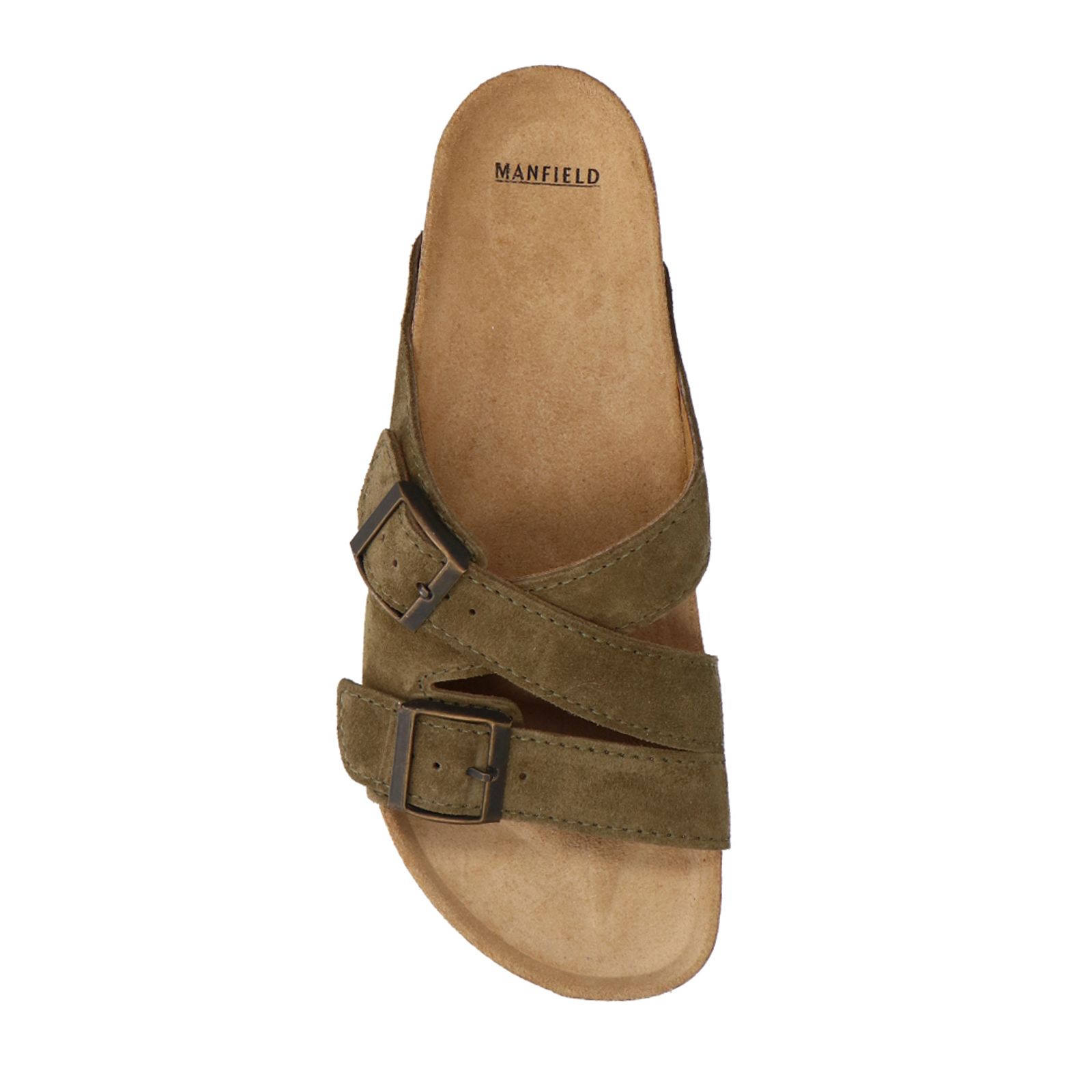 Groene suède slippers