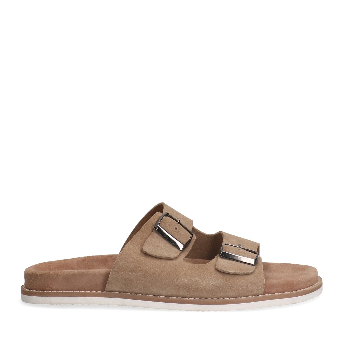Beige suède slippers
