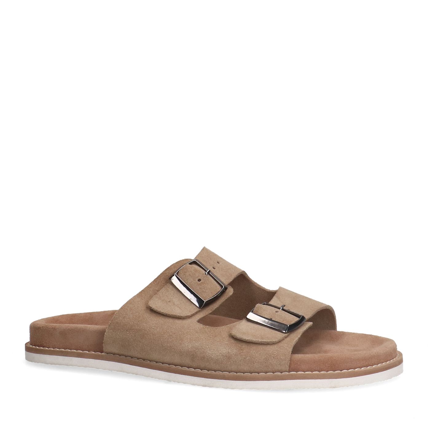 Beige suède slippers