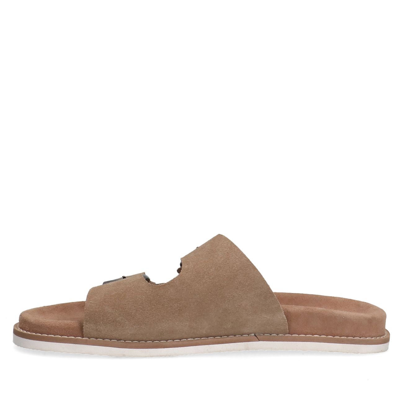 Beige suède slippers