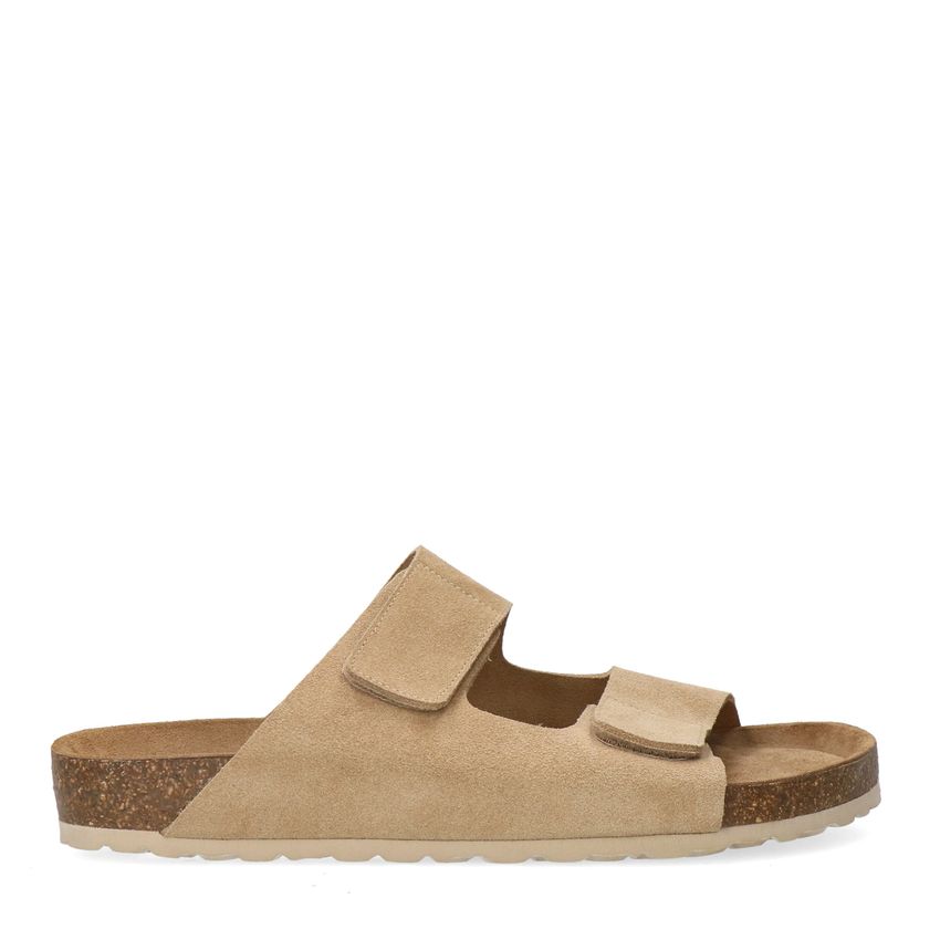 Beige suède slippers