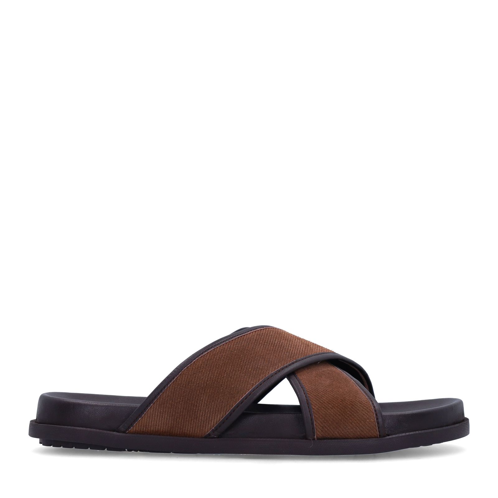 Bruine suède slippers