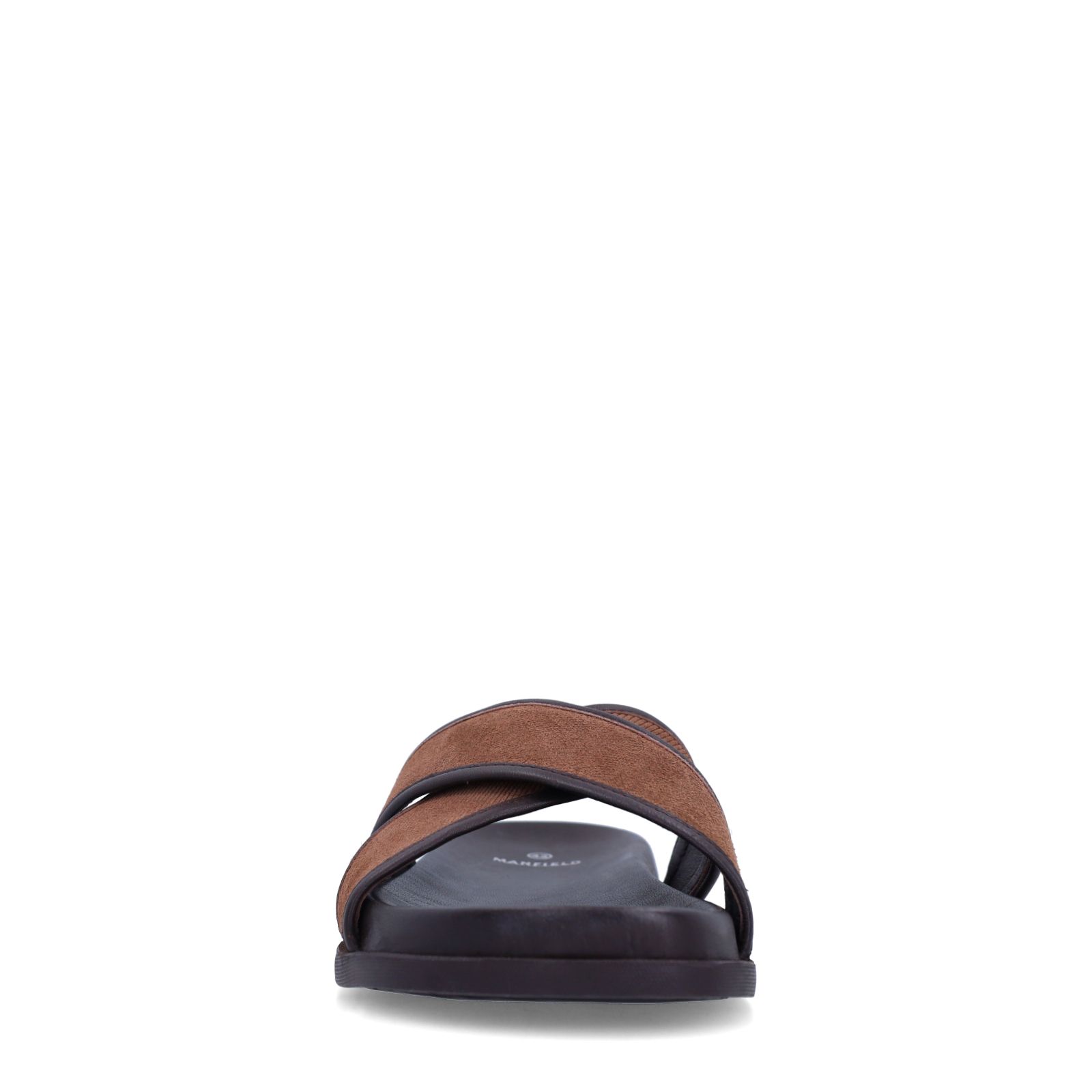 Braune Veloursleder-Sandalen