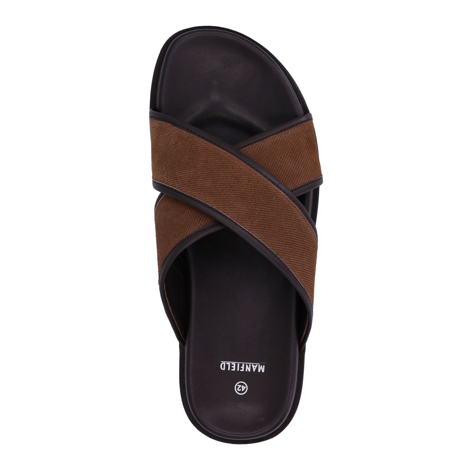 Braune Veloursleder-Sandalen