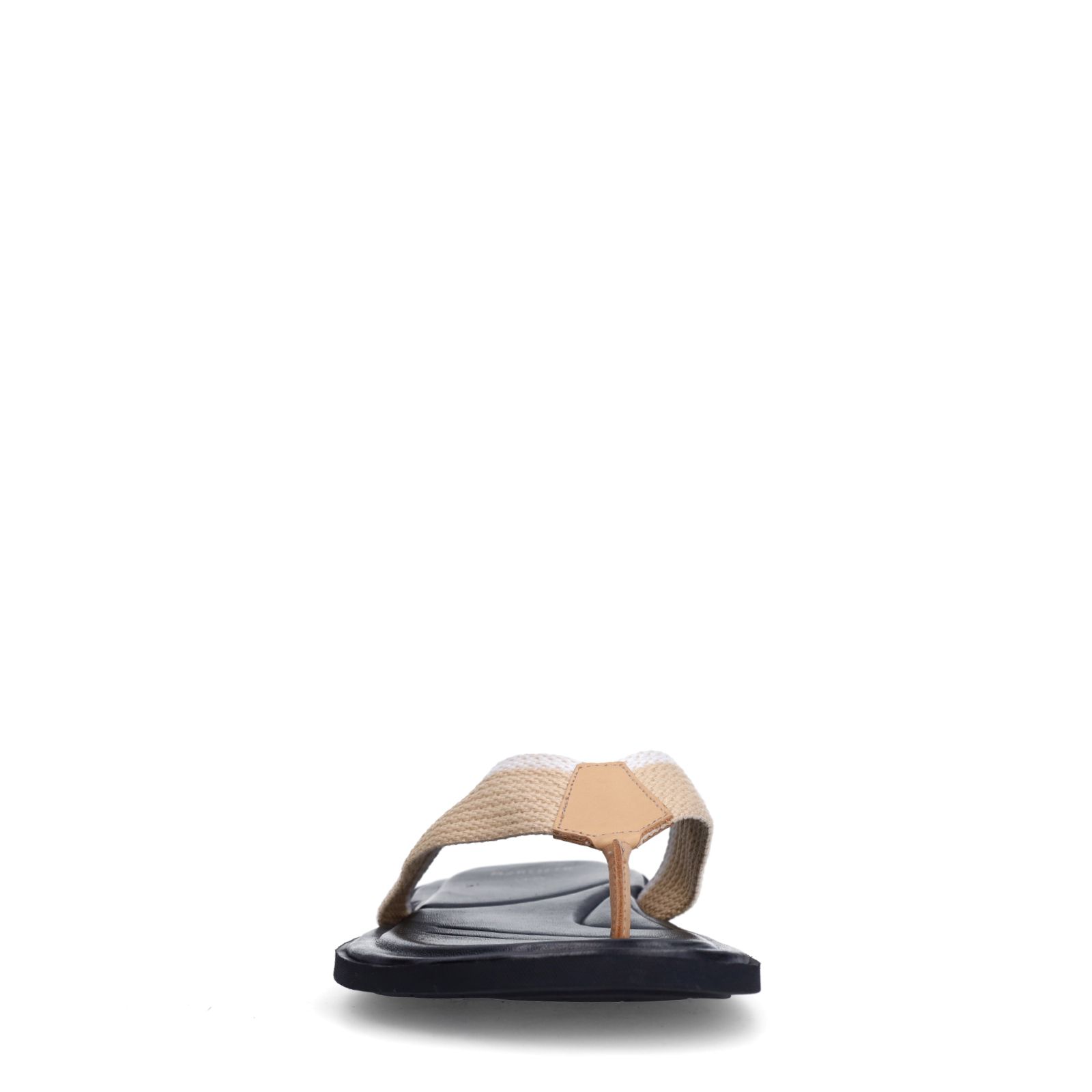 Beigefarbene Canvas-Sandalen