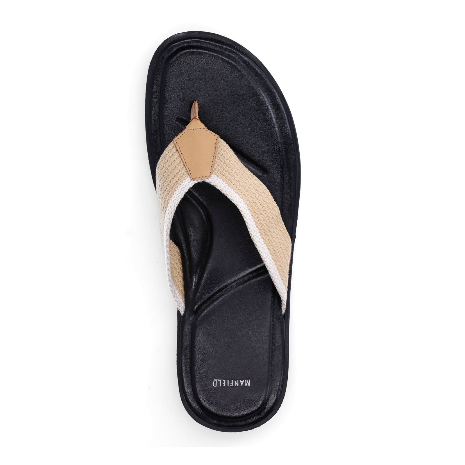 Beigefarbene Canvas-Sandalen