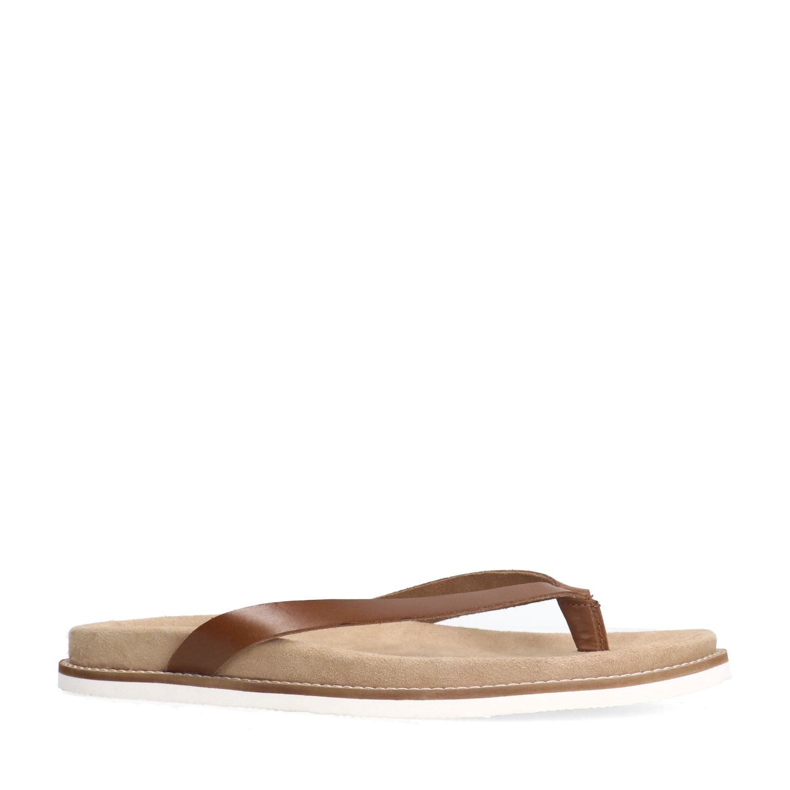 Leren cognac slippers