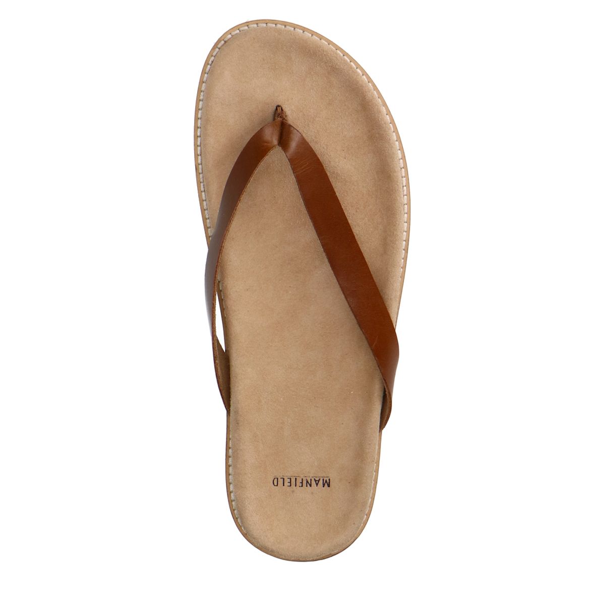 Leren cognac slippers