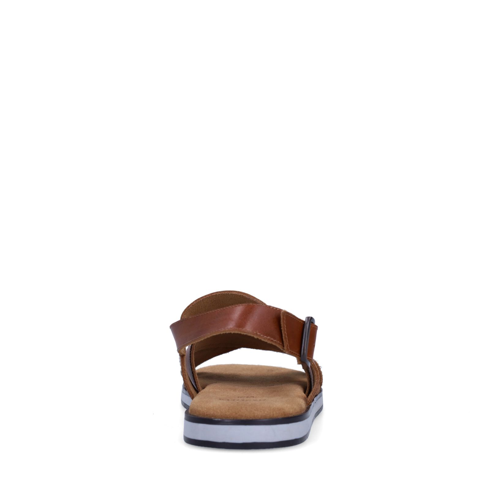 Cognac leren sandalen