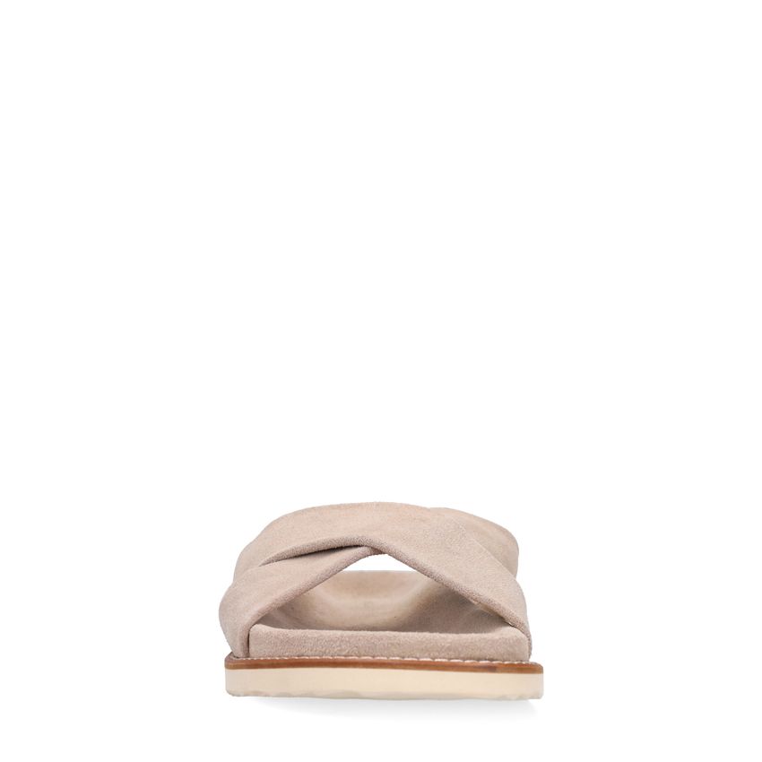 Beige suède slippers
