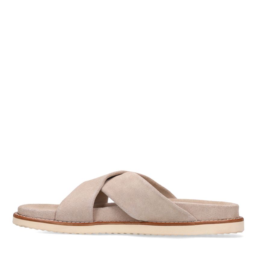Beige suède slippers
