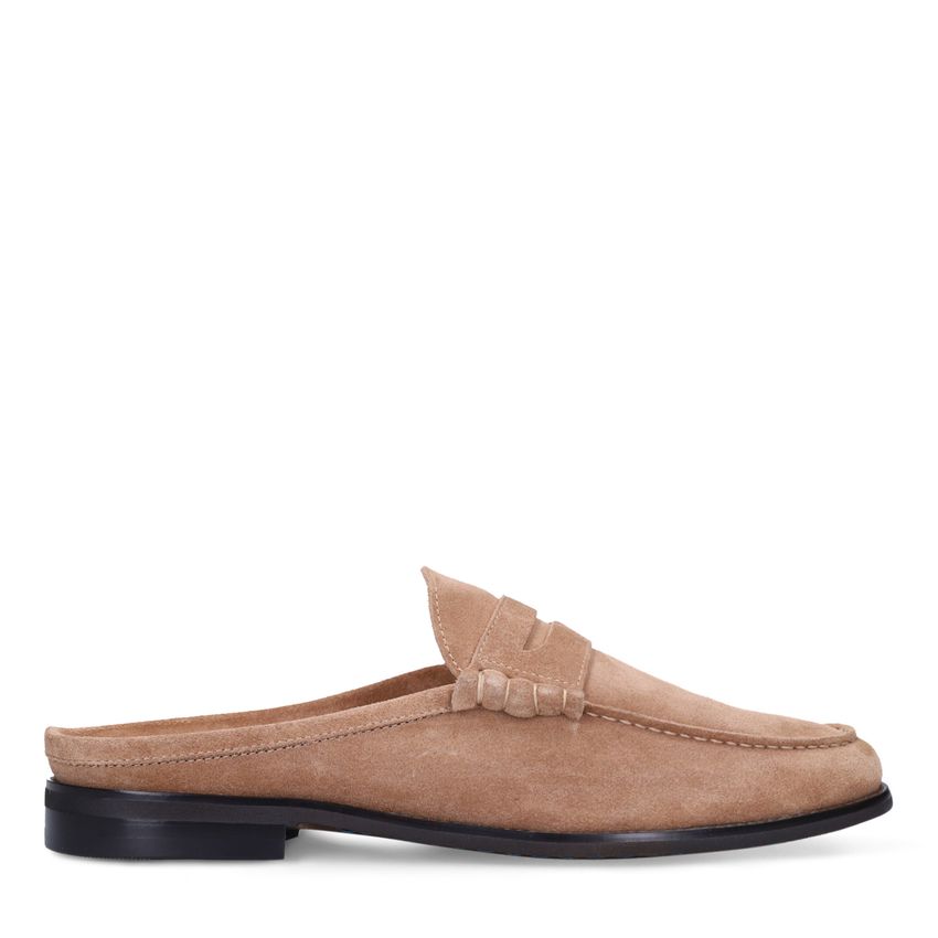 Taupe suède loafers