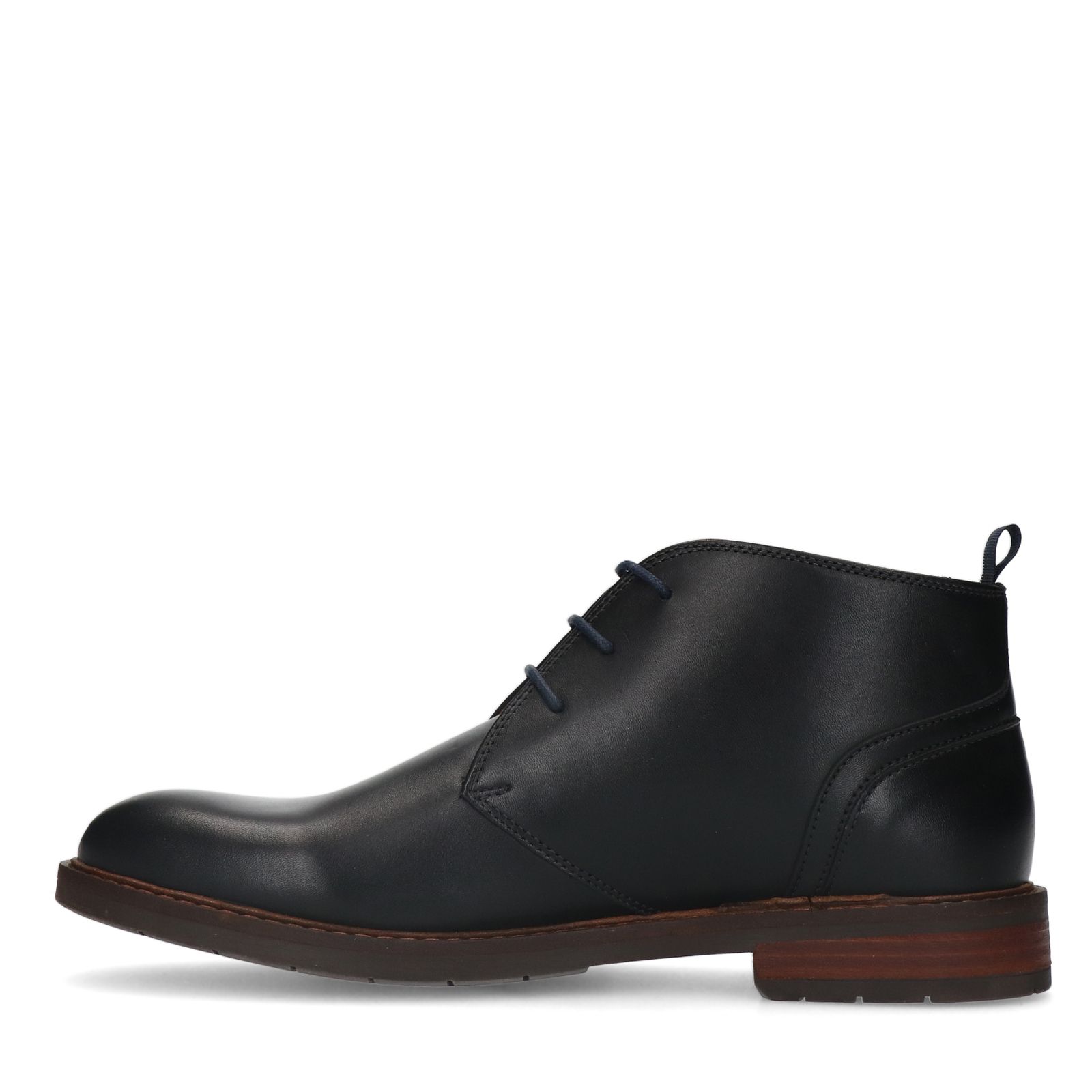 Zwarte Boston leren veterschoenen