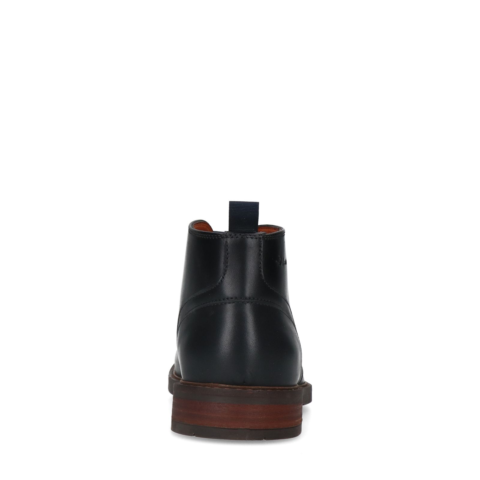 Zwarte Boston leren veterschoenen