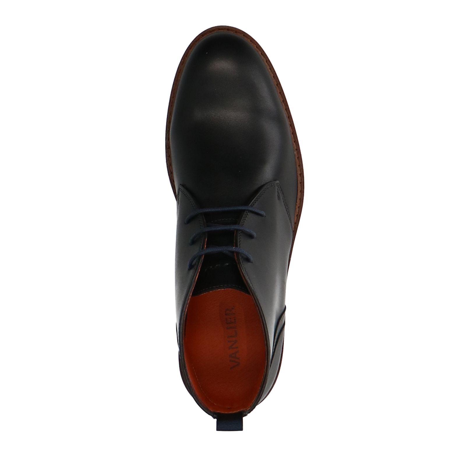 Zwarte Boston leren veterschoenen