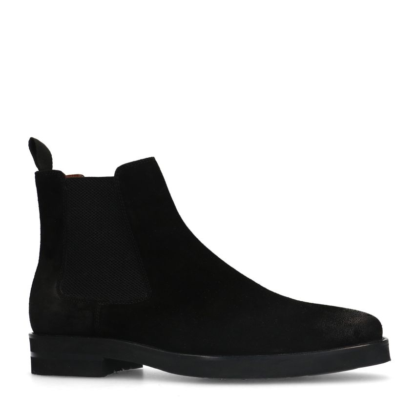 Zwarte suède chelsea boots