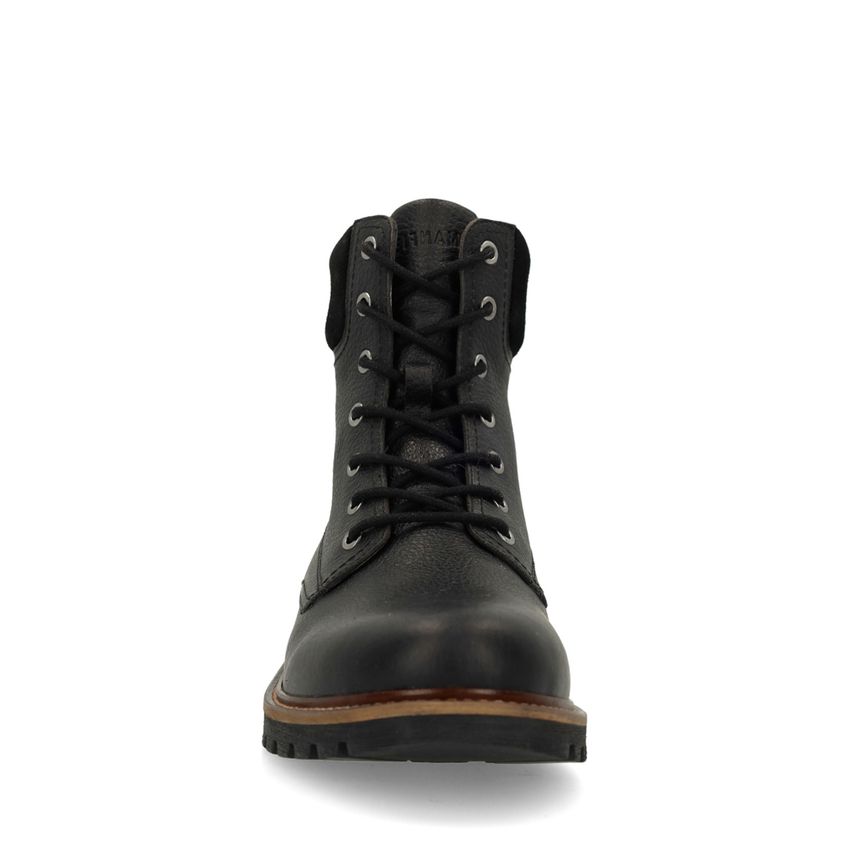 Zwarte leren veterboots