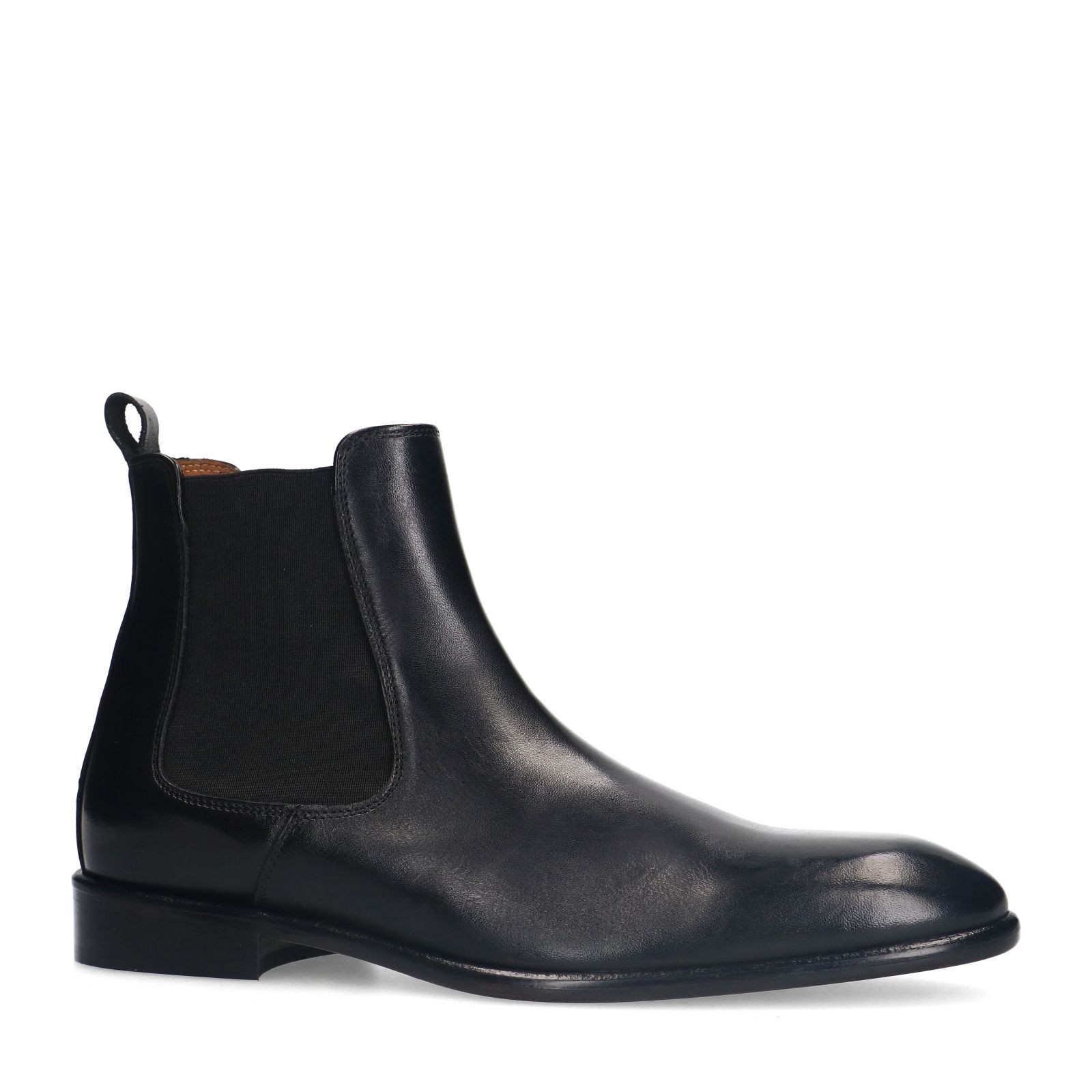 Zwarte leren chelsea boots