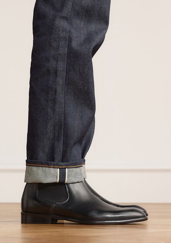 Zwarte leren chelsea boots