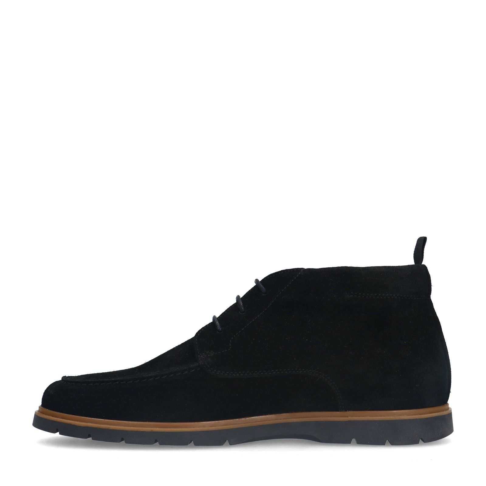 Schwarze Schnürboots aus Veloursleder