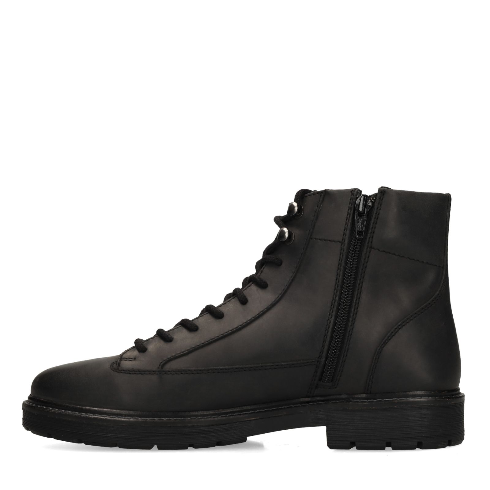 Schwarze Lederboots