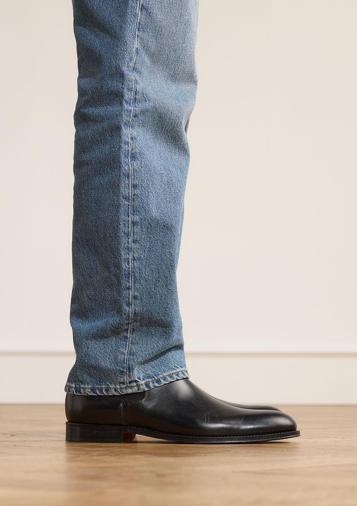 Schwarze Chelsea Boots aus Leder