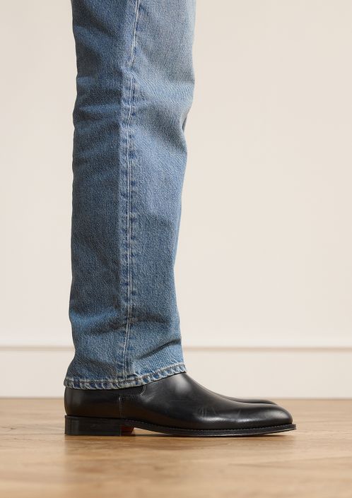 Schwarze Chelsea Boots aus Leder