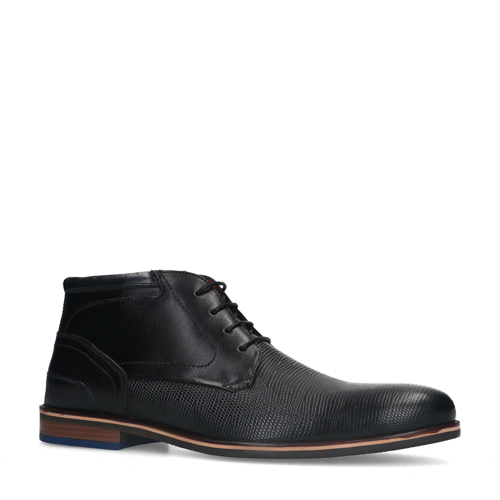Zwarte leren veterboots