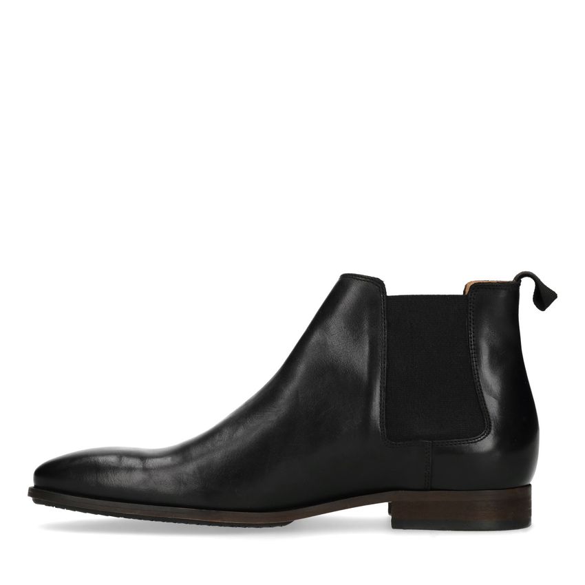 Zwarte leren chelsea boots