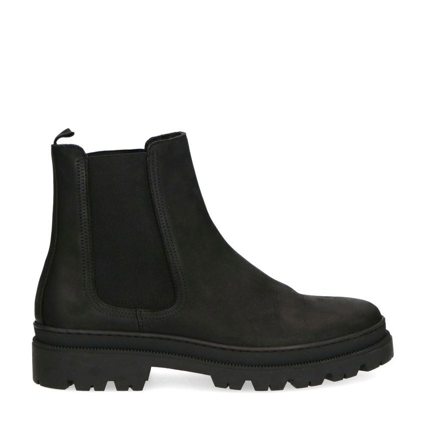 Zwarte nubuck chelsea boots