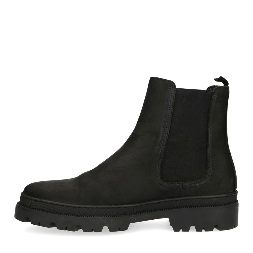 Zwarte nubuck chelsea boots