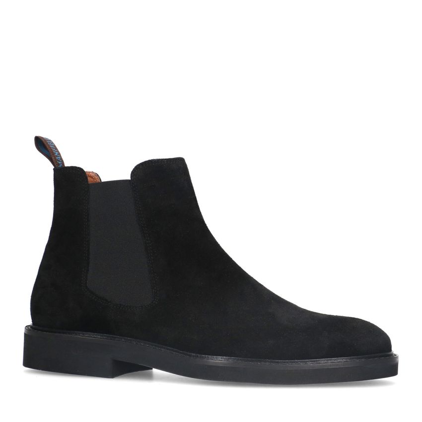 Zwarte suède chelsea boots