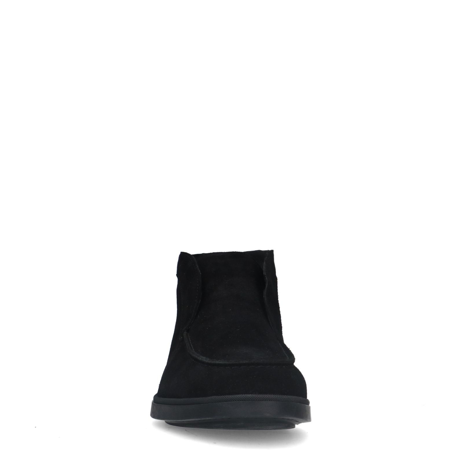 Schwarze Veloursleder-Boots