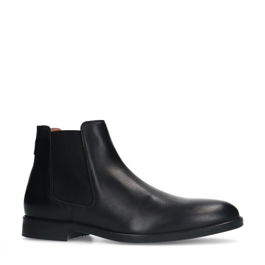 Zwarte leren chelsea boots