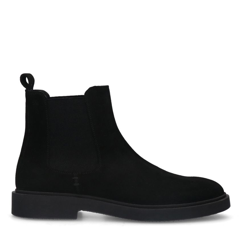 Schwarze Chelsea Boots aus Veloursleder