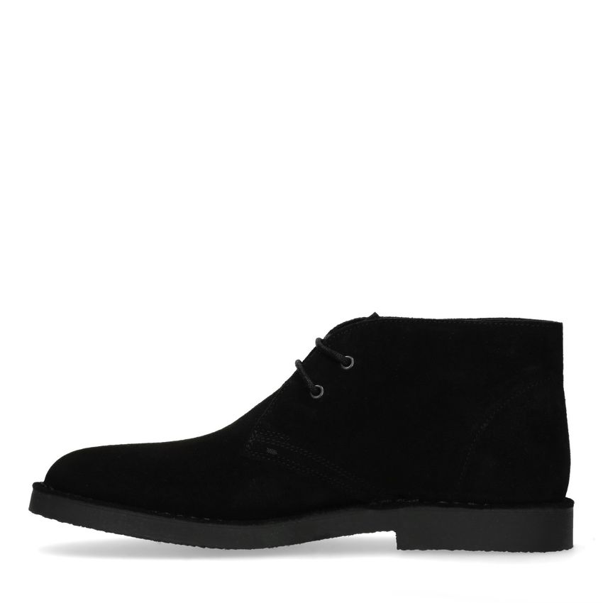 Schwarze Desert Boots aus Veloursleder