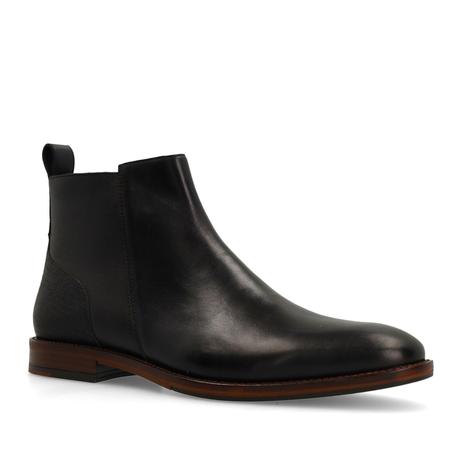 Zwarte leren Chelsea boots