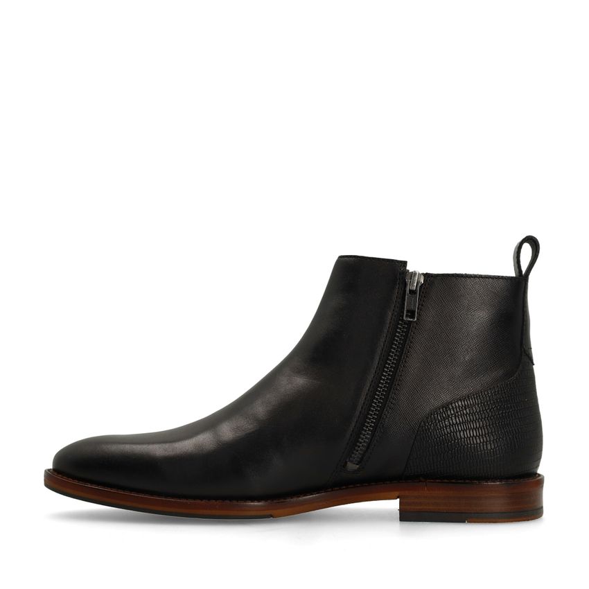 Zwarte leren Chelsea boots