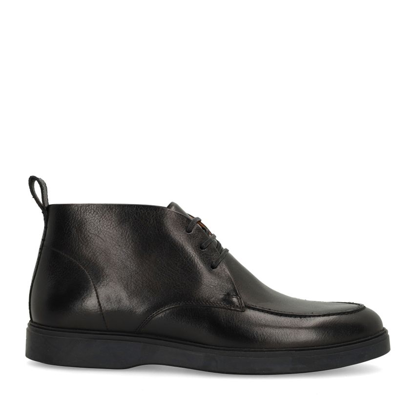 Zwarte leren veterschoenen