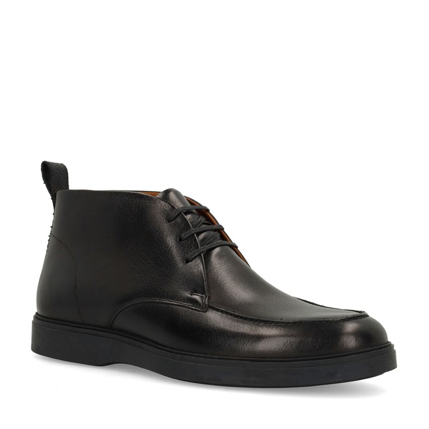 Zwarte leren veterschoenen