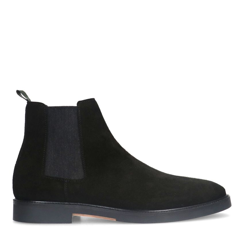 Schwarze Chelsea Boots aus Veloursleder