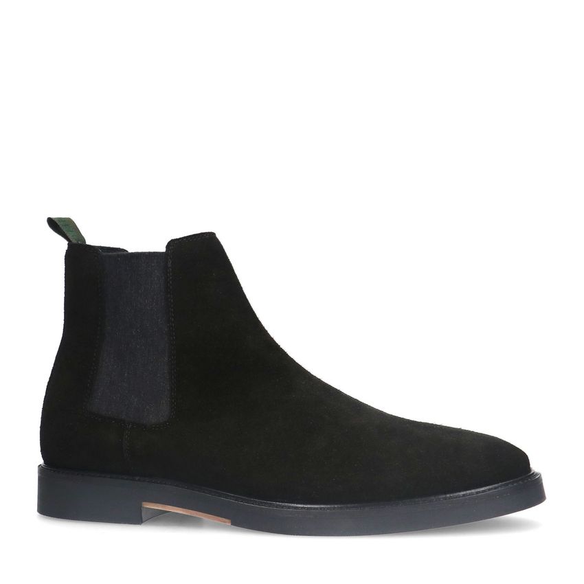 Schwarze Chelsea Boots aus Veloursleder