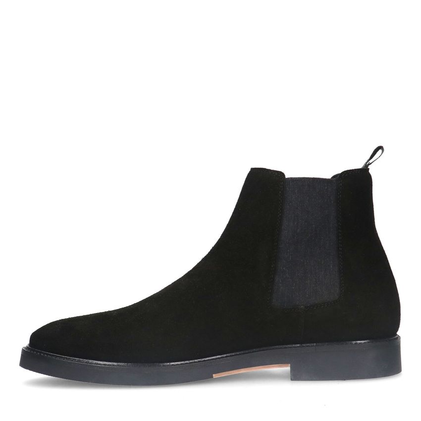 Schwarze Chelsea Boots aus Veloursleder