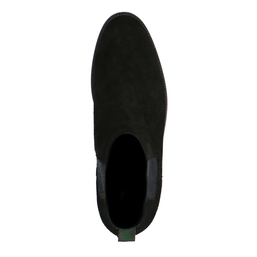 Schwarze Chelsea Boots aus Veloursleder