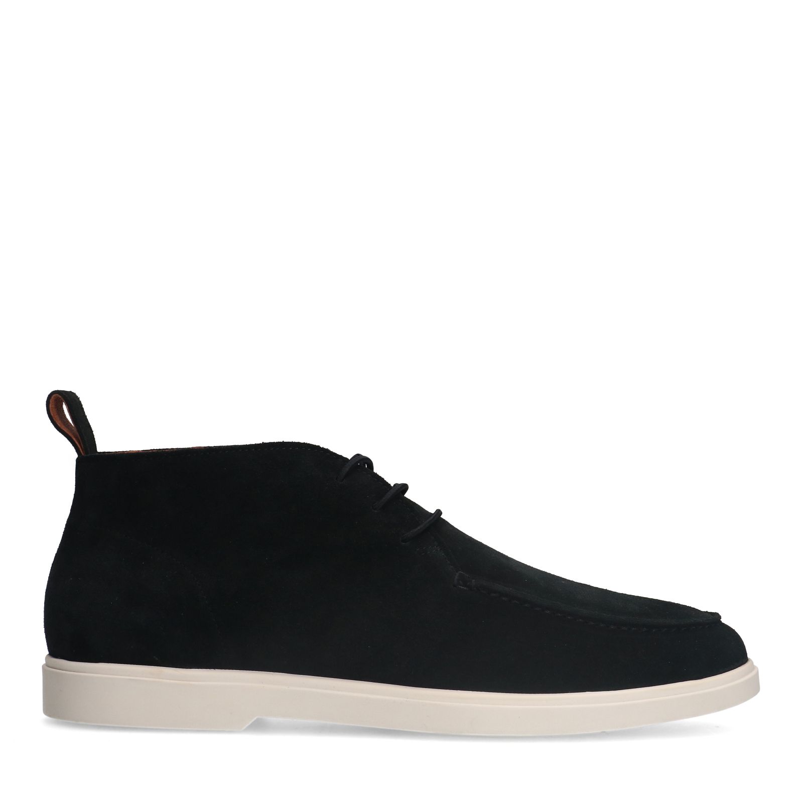 Schwarze Schnürboots aus Veloursleder