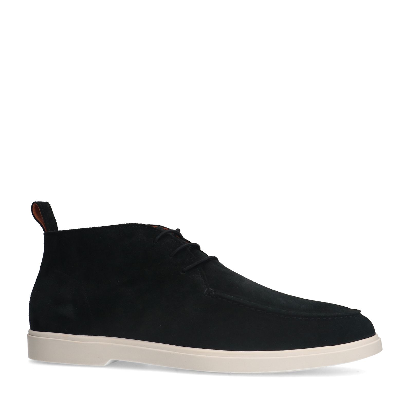 Schwarze Schnürboots aus Veloursleder